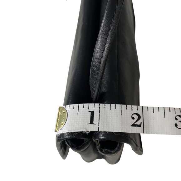 Kenneth Cole Black Leather Crossbody‎ Bag Modern City Chic Travel - Picture 10 of 12